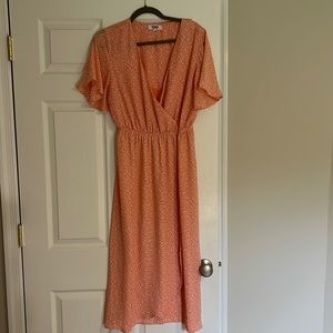 BB Dakota Orange Flower Dress